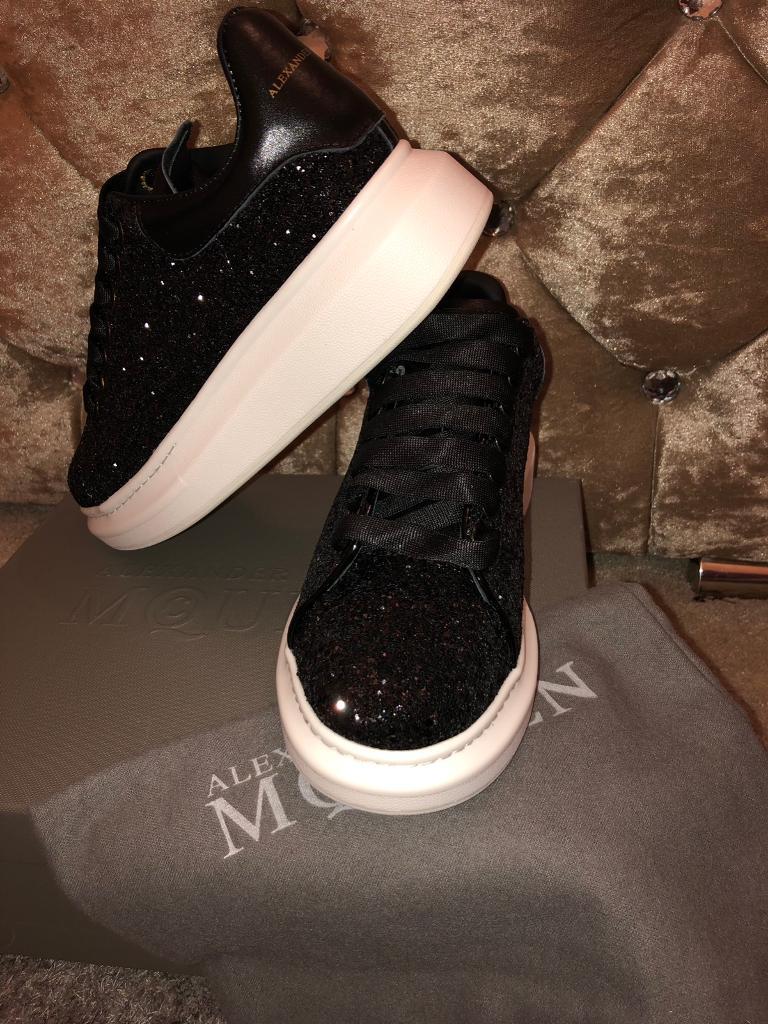 black glitter alexander mcqueen